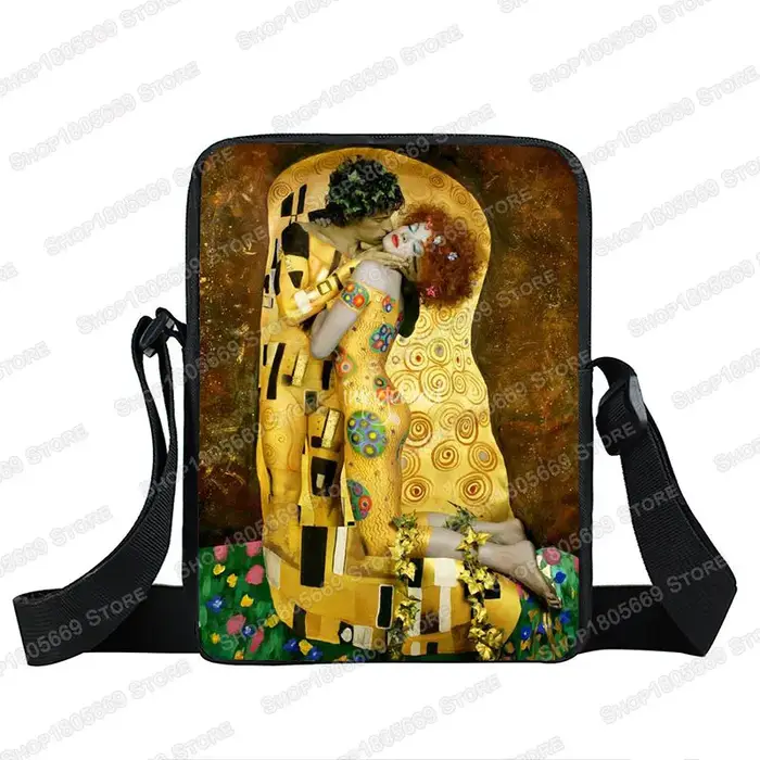 Peinture à l'huile larme/bande femmes sac à main Gustav Klimt dames Canves sac à bandoulière fille sac