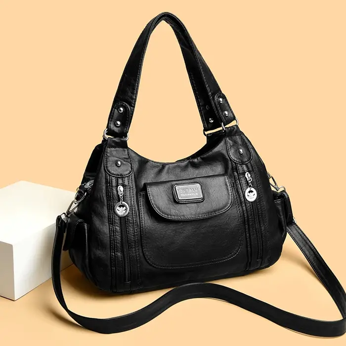 Sac à Main Rétro en Cuir Souple pour Femme