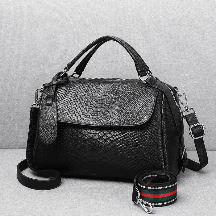 Sac à main en cuir pleine fleur pour femme