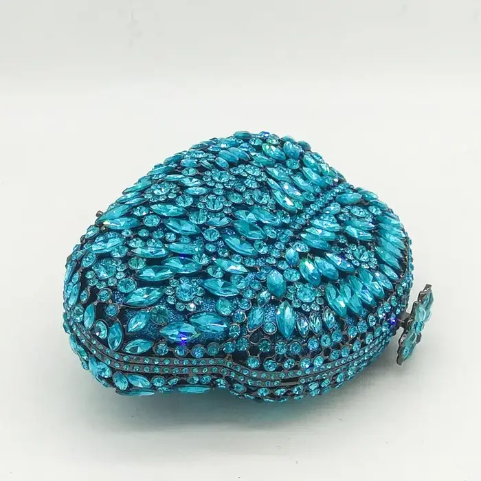 Pochette en cristal saphir bleu clair pour femme