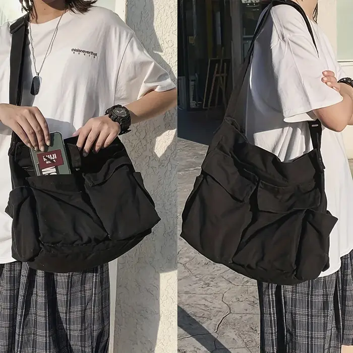 Sac à bandoulière en toile pour vêtements de travail