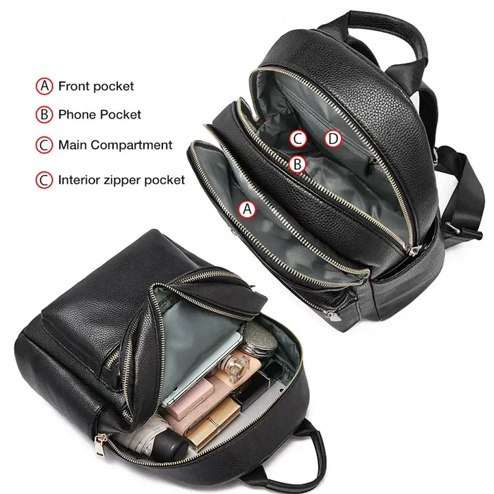 Sac à dos en cuir véritable pour femmes de la marque FOXER, sac à bandoulière de voyage tendance 202