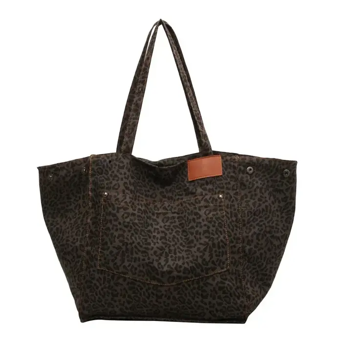 Design léopard 2023 mode coréenne Shopper grands sacs à provisions pour femmes sac à main dame sac à bandoulière grande