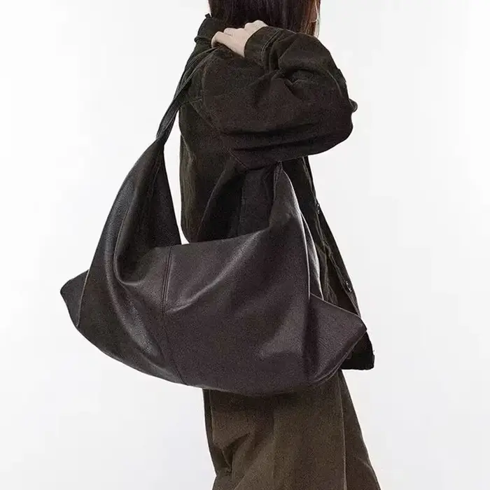 SHELKSBAG Sac à bandoulière ample surdimensionné pour femme en simili cuir souple sacs à main extra large sac