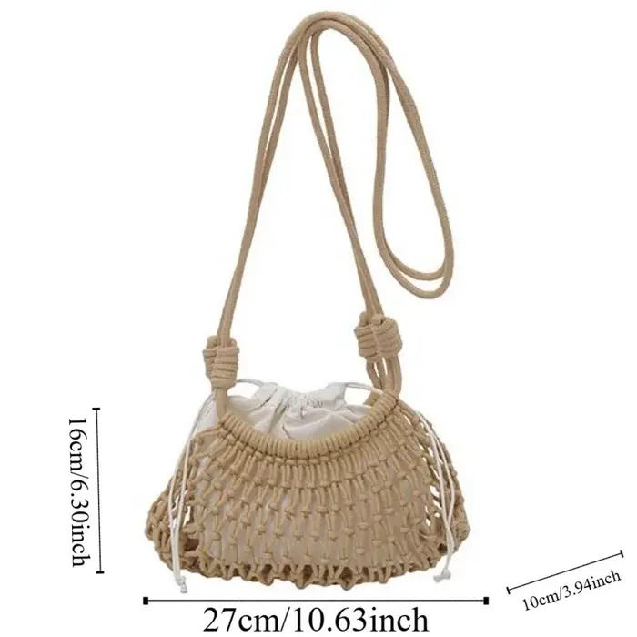 Sac à bandoulière en crochet grande capacité