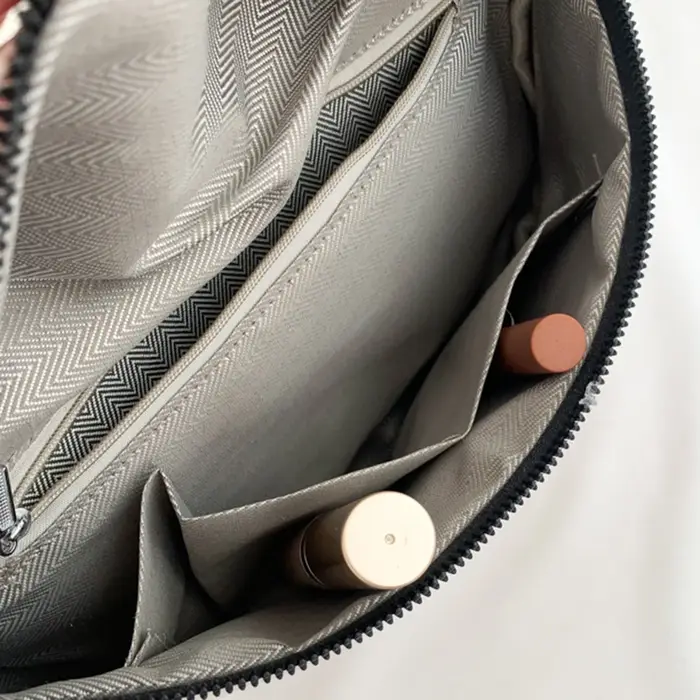 Sac à main en cuir PU à large sangle Jacquard pour femmes
