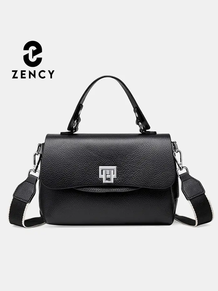 Zency femmes véritable haut en cuir-poignée sac enveloppe sacs de luxe concepteur épaule sac à main
