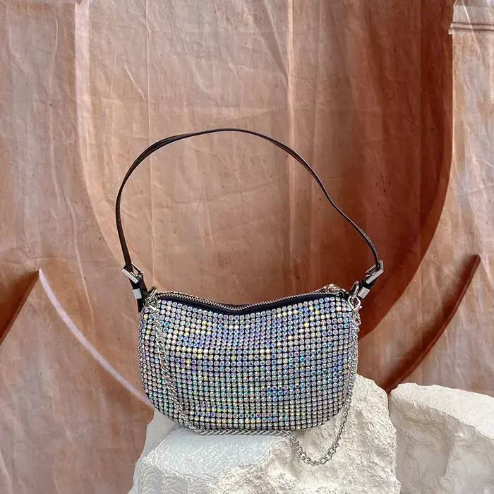 Sac à aisselles en strass
