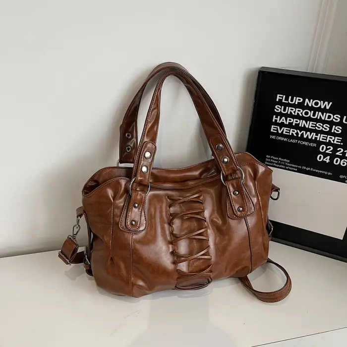 Sac à bandoulière café Vintage haut de gamme pour femme