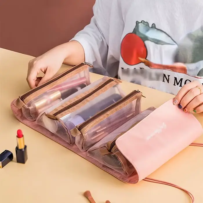 Trousse à cosmétiques détachable Portable grande capacité 4 en 1