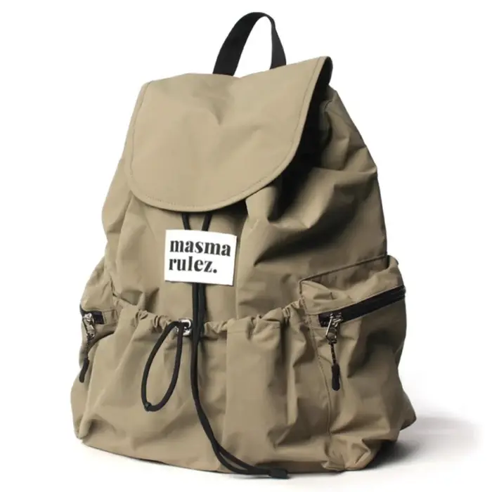 Sac à dos coréen à cordon de serrage avec plusieurs poches