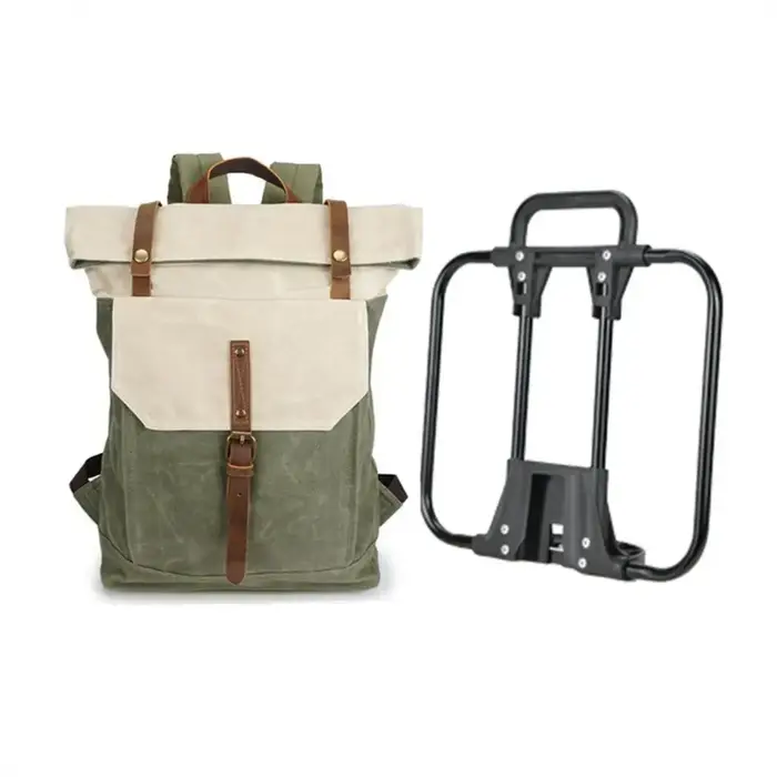 Sac à dos en toile rétro pour vélo pliant