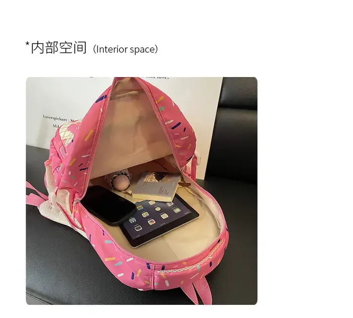 Nouvelle série de sacs d'école 3 pièces style collège pour filles