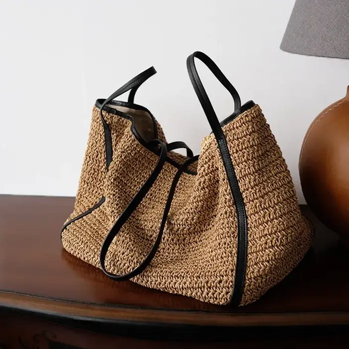 Dames corée sac à main de haute qualité grand femme sac fourre-tout concepteur de mode Vintage laine unique épaule sac à main couleur unie