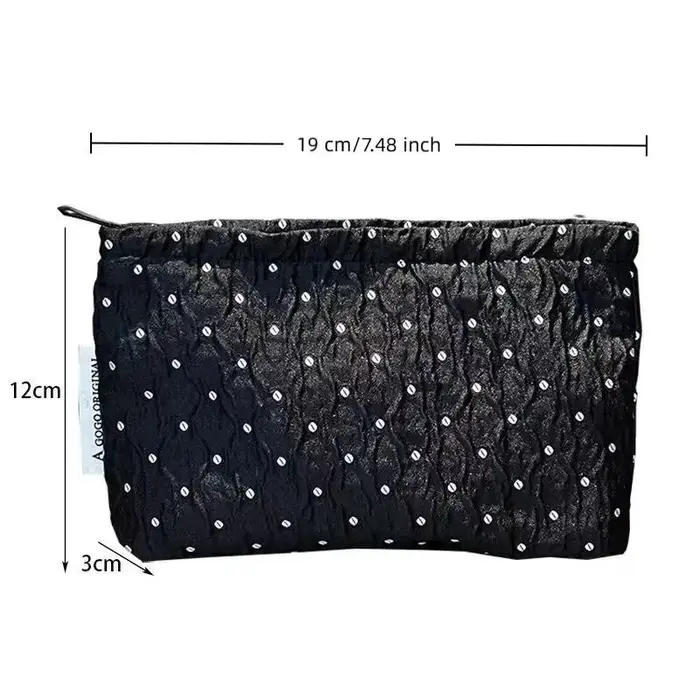 Sac à cosmétiques à points noirs