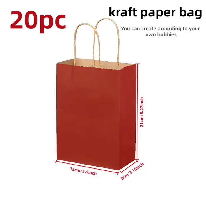 Sac en papier kraft brun avec poignée