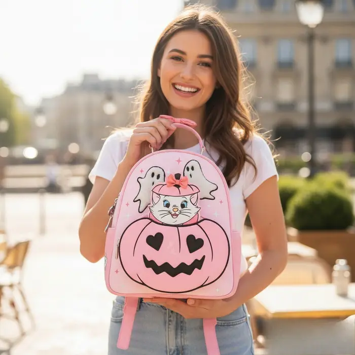 Sac à bandoulière à double sangle The Aristocats Marie Lady Floral Footsy pour femme, sac à dos de voyage