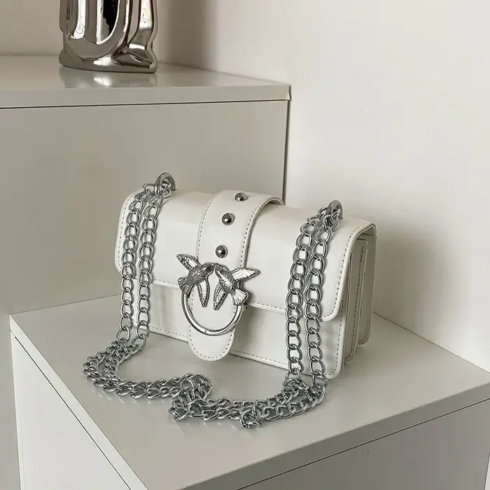 Nouveau Sac Carré Mini Motif Oiseau 2026 – Sac Chic Convertible Vintage Unique à Porter à l'Épaule o