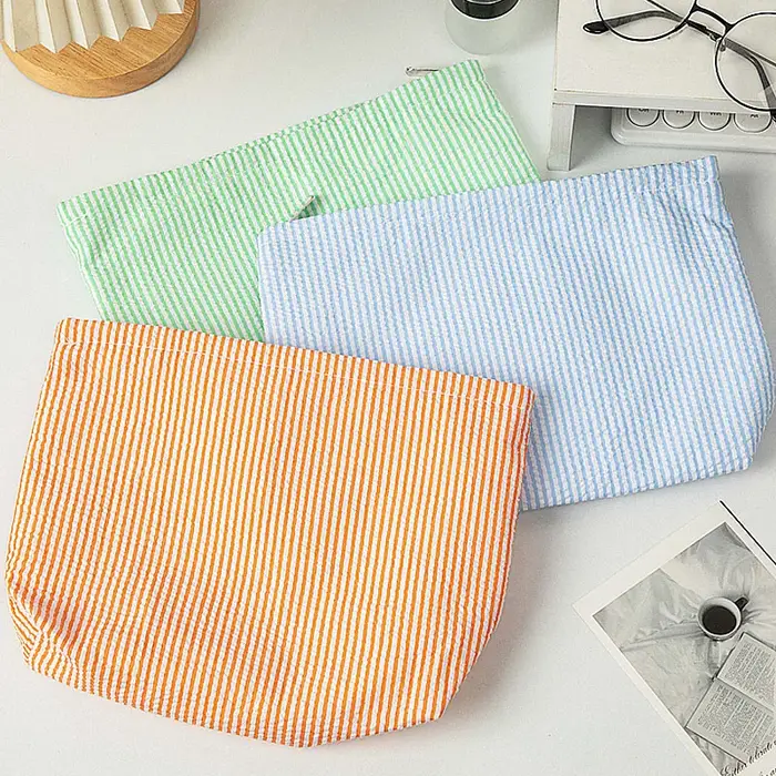Trousse de Maquillage en Gaze Bulle pour Femme