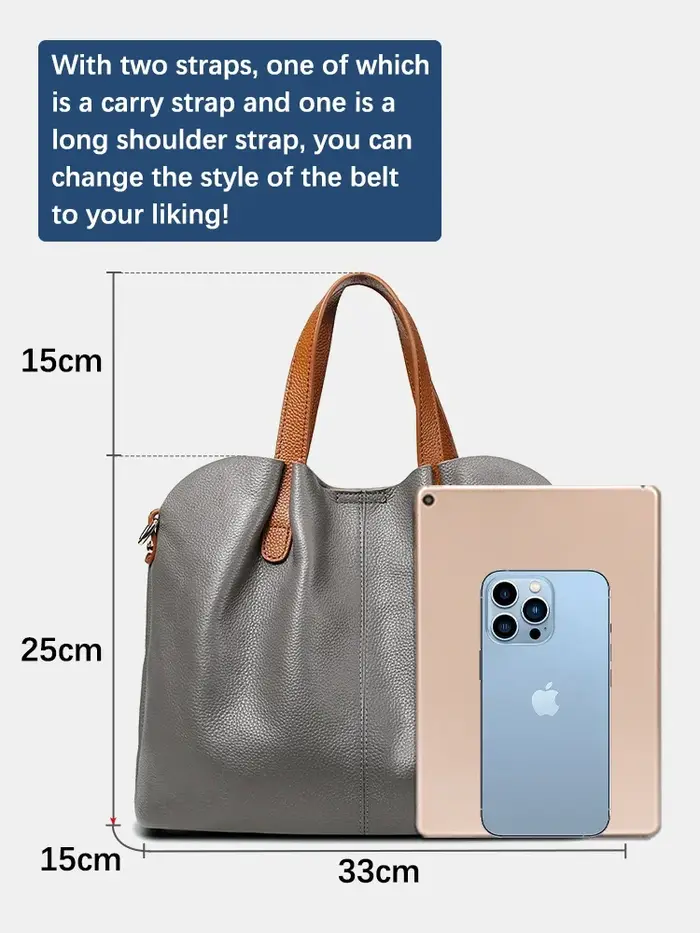 Zency Sac fourre-tout en cuir véritable femmes grand Composite froncé rouge Sac à main couche supérieure en peau de