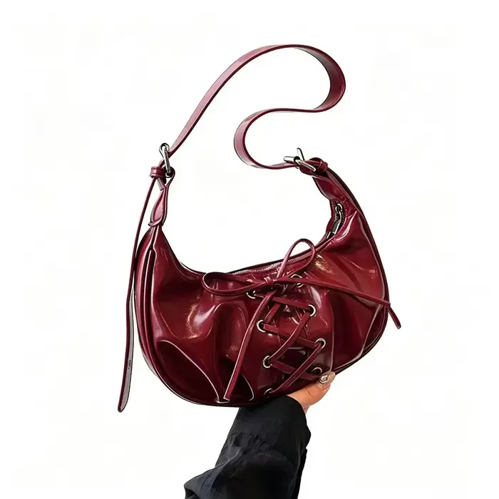 Sac à nœud en PU unique à lacets pour femme