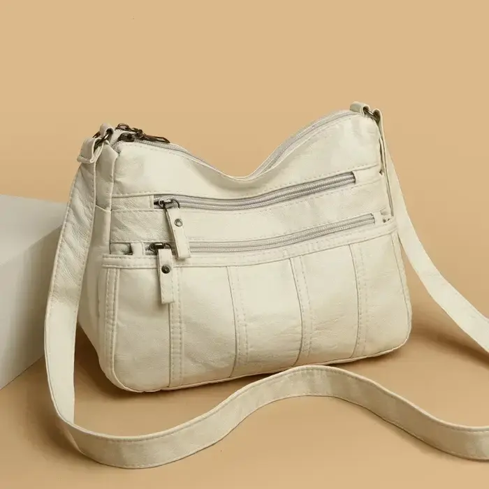 Sac à bandoulière en cuir souple pour femmes