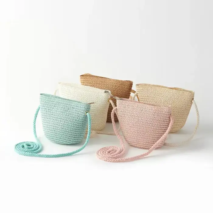 Mini sac à main en paille pour enfants