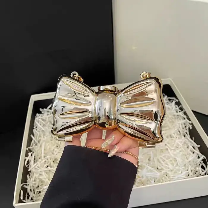 Sac de soirée doré, sacs à main et sacs à main de luxe de styliste