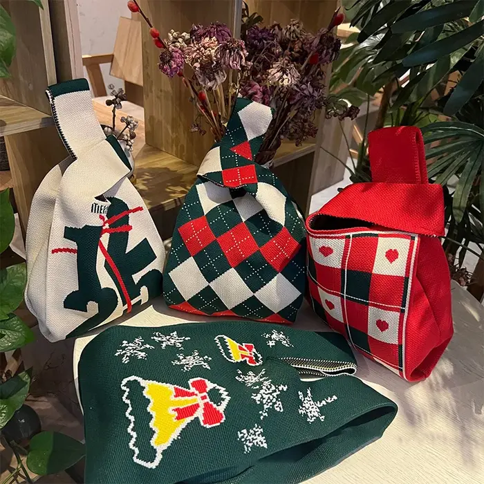 Sac à main en tricot de Noël pour femmes et filles