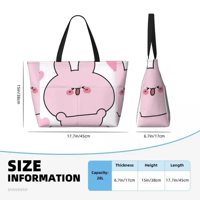 Sac fourre-tout de plage Fun Asamimichaan Cute Asamimi