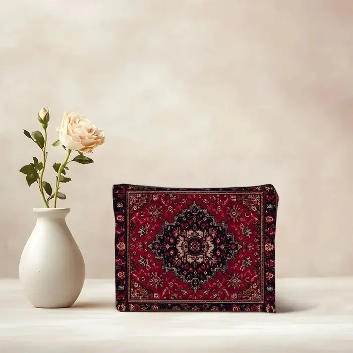 Un sac de maquillage bohème – Sac à fermeture éclair multifonctionnel mignon pour femmes
