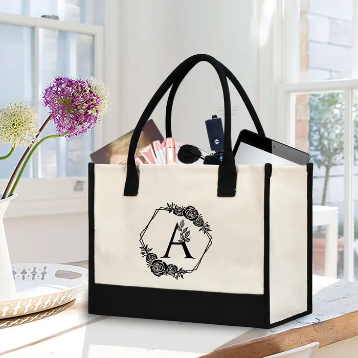 Sac à provisions fourre-tout de grande capacité, nouveau design, motif de lettres, adapté aux hommes