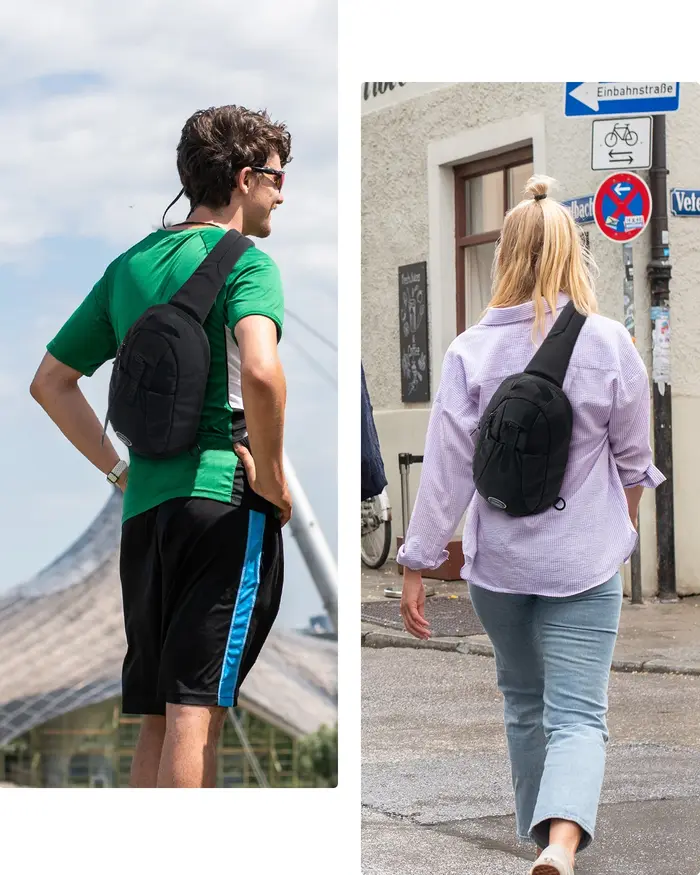 Sac à bandoulière antivol WATERFLY avec blocage RFID – Petit sac de poitrine