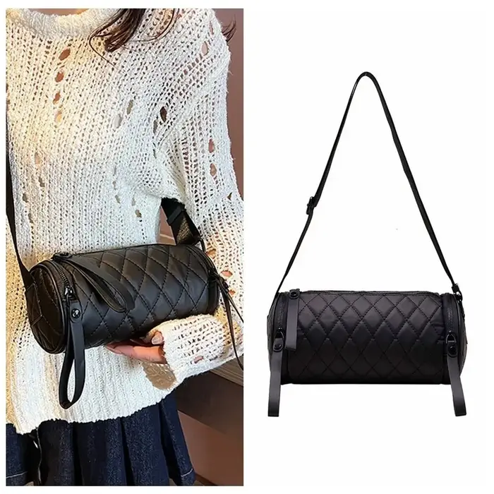 Sac Cylindrique Simple Couleur Unie