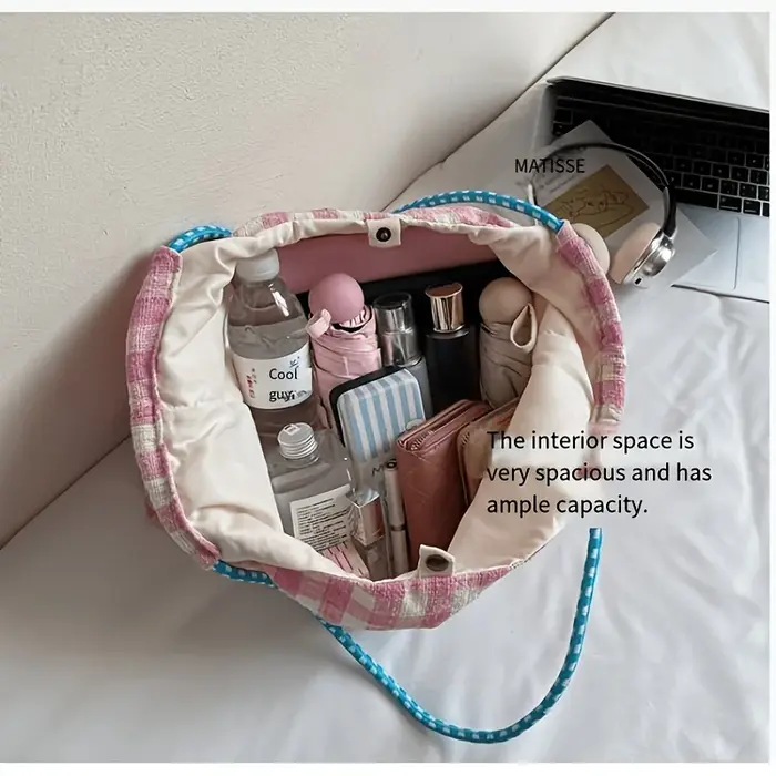 Nouveau sac fourre-tout à bandoulière à carreaux