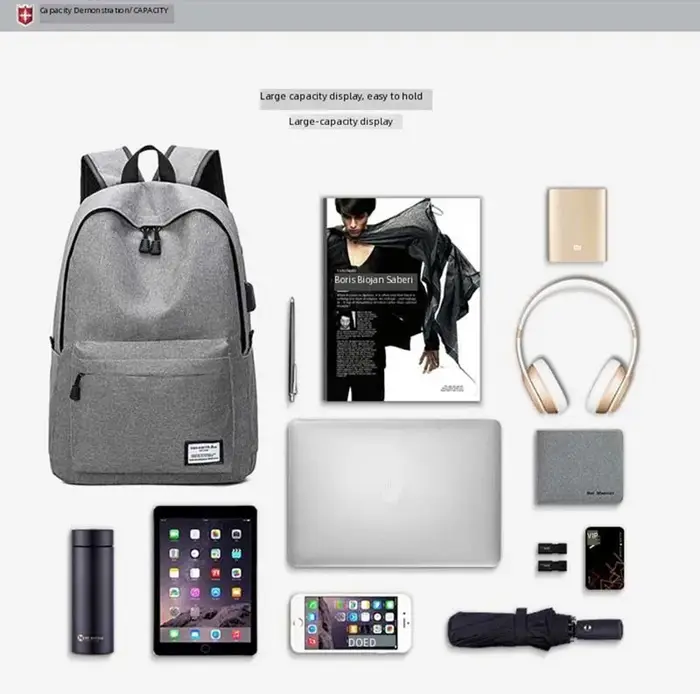Sac à dos minimaliste tendance pour hommes et femmes