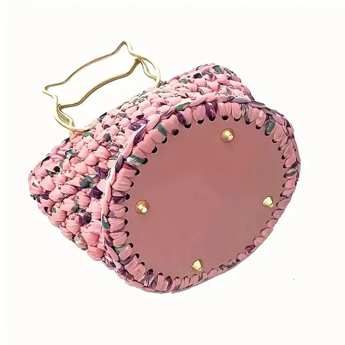 Fond de sac tricoté ovale