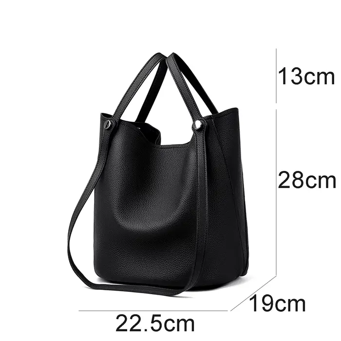 Sacs à main pour femmes en cuir véritable, sac à bandoulière, sac de shopping tendance, grand sac fo