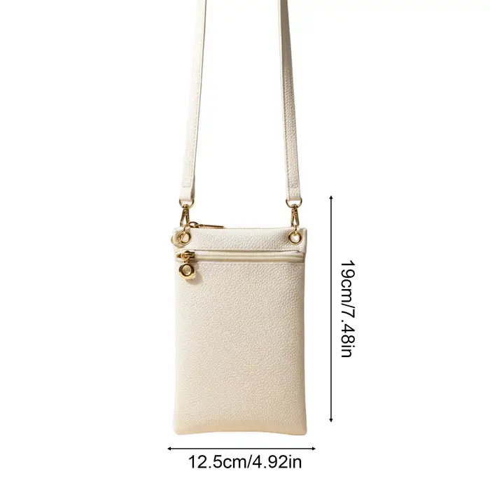 Sac à bandoulière pour femme en texture litchi