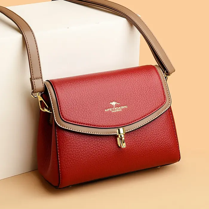 2 sangles Sac à bandoulière pour femmes mère Sac à Main de haute qualité en cuir PU de luxe concepteur dames Sac
