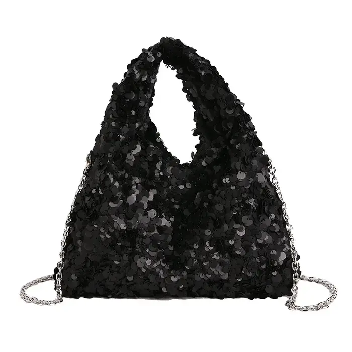 Sac à bandoulière carré à paillettes brillantes pour femmes, sacs à main au Design élégant et popula