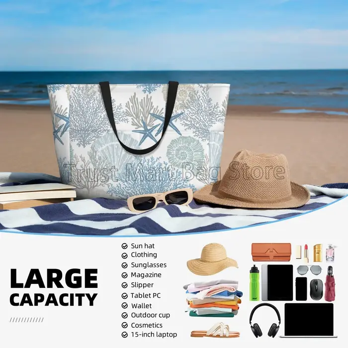 Grand sac de plage étanche pour femme