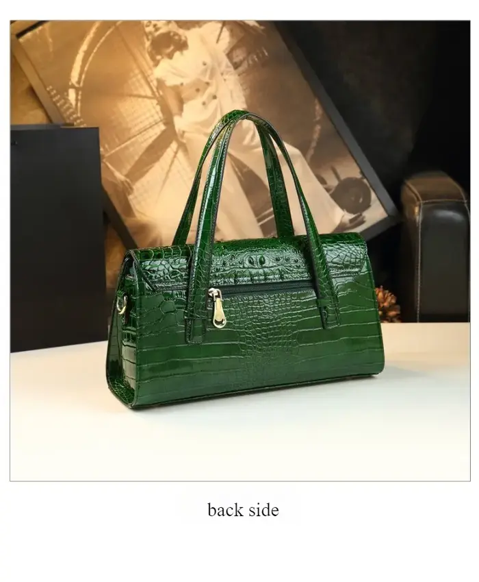 Sac à bandoulière en cuir de luxe léger pour femme, motif crocodile, nouveau style 2025, sac message