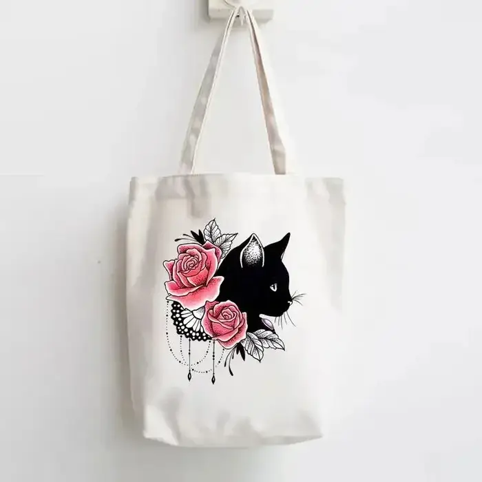 Sac fourre-tout chaton de dessin animé Kawaii