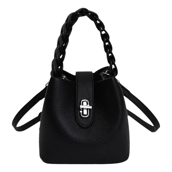 Sac Seau Urbain Minimaliste Motif Litchi Tendance Polyvalent Sac à Bandoulière Simple pour Trajet Quotidien Sac Croisé Personnalisé