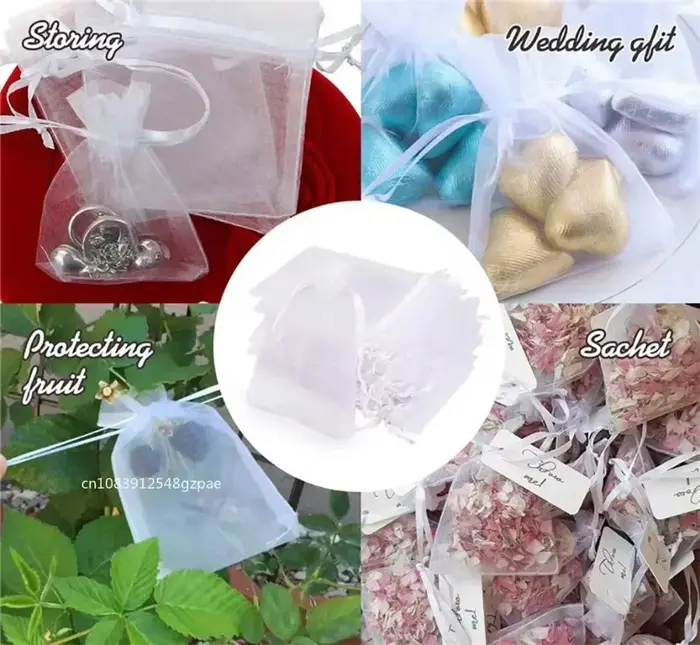 Sac cadeau en Organza pour bijoux