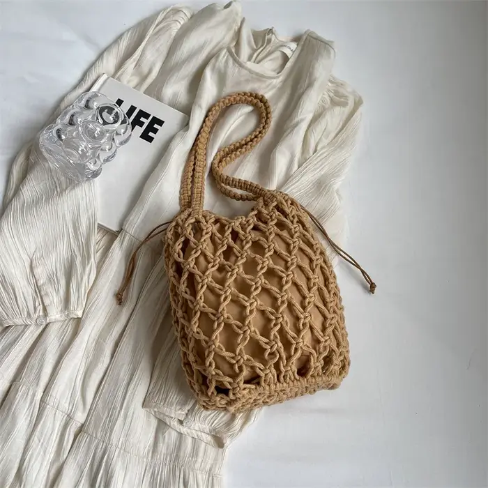 Sac à bandoulière en paille pour femme