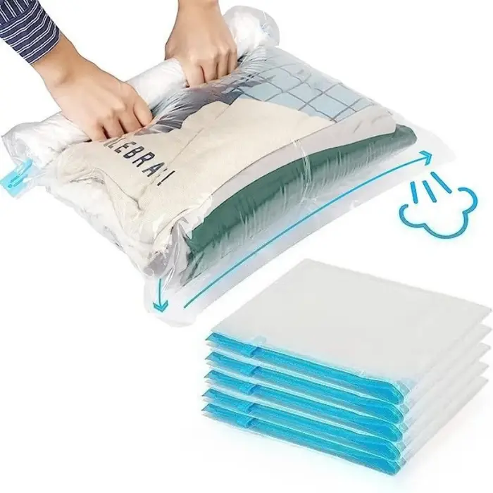 Sacs de Compression pour voyage, 5 pièces, sacs de Compression de voyage, emballage sous vide, sacs 