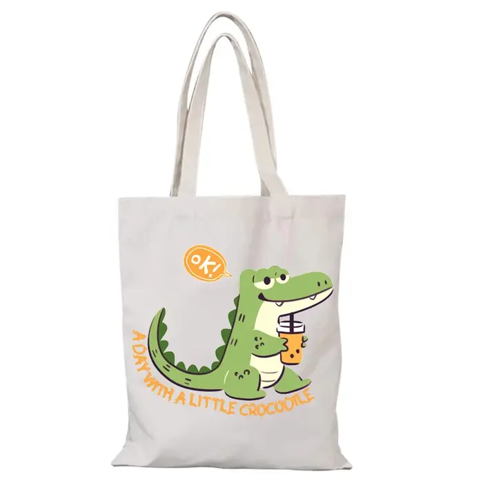 Sac personnalisé dessin animé loisirs pliant sac à provisions mignon sacs en tissu nouveaux