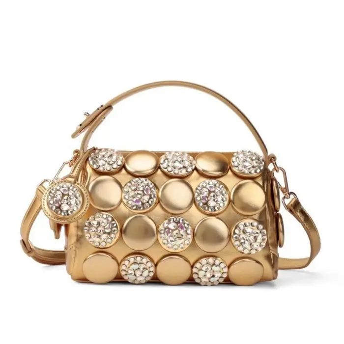 JIOMAY 2026 Nouveaux Sacs Dorés à Strass pour Femme – Sac à Main, Sac Bandoulière, Sac à Poignée Sup
